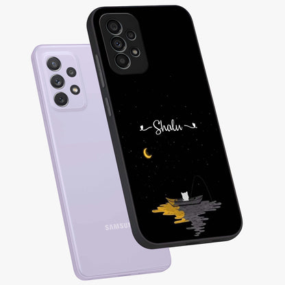 Silent Night Row Glass Case displayed in angled mockup highlighting peaceful evening design with dreamy night aesthetic.