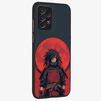 Crimson Moon Warlord Glass Case upright view showcasing powerful warlord artwork with dark celestial theme.