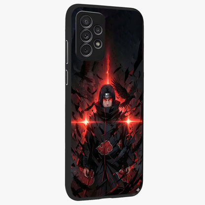 Focused Blade Discipline Glass Case upright view showcasing strong typography statement with sleek motivational theme.