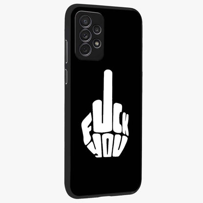 Rebel Mode On Glass Case upright view showcasing striking statement artwork with bold rebellious theme.