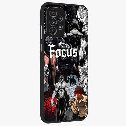Relentless Power Focus Glass Case upright view showcasing strong inspirational artwork with powerful focus theme.