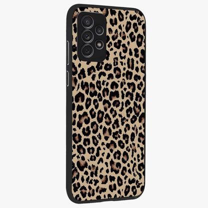 Savage Chic Pattern Glass Case upright view showcasing trendy decorative artwork with edgy fashion theme.
