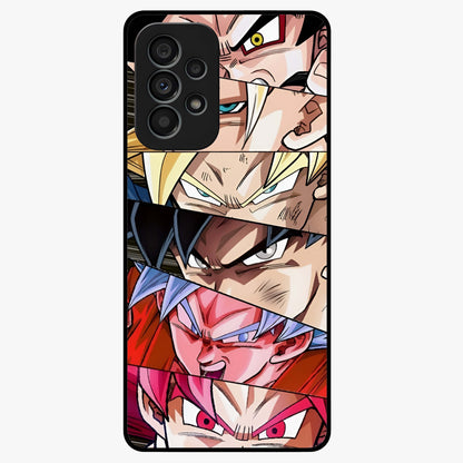 Anime Character Glass Case showing flat back view with vibrant anime artwork and glossy glass finish.