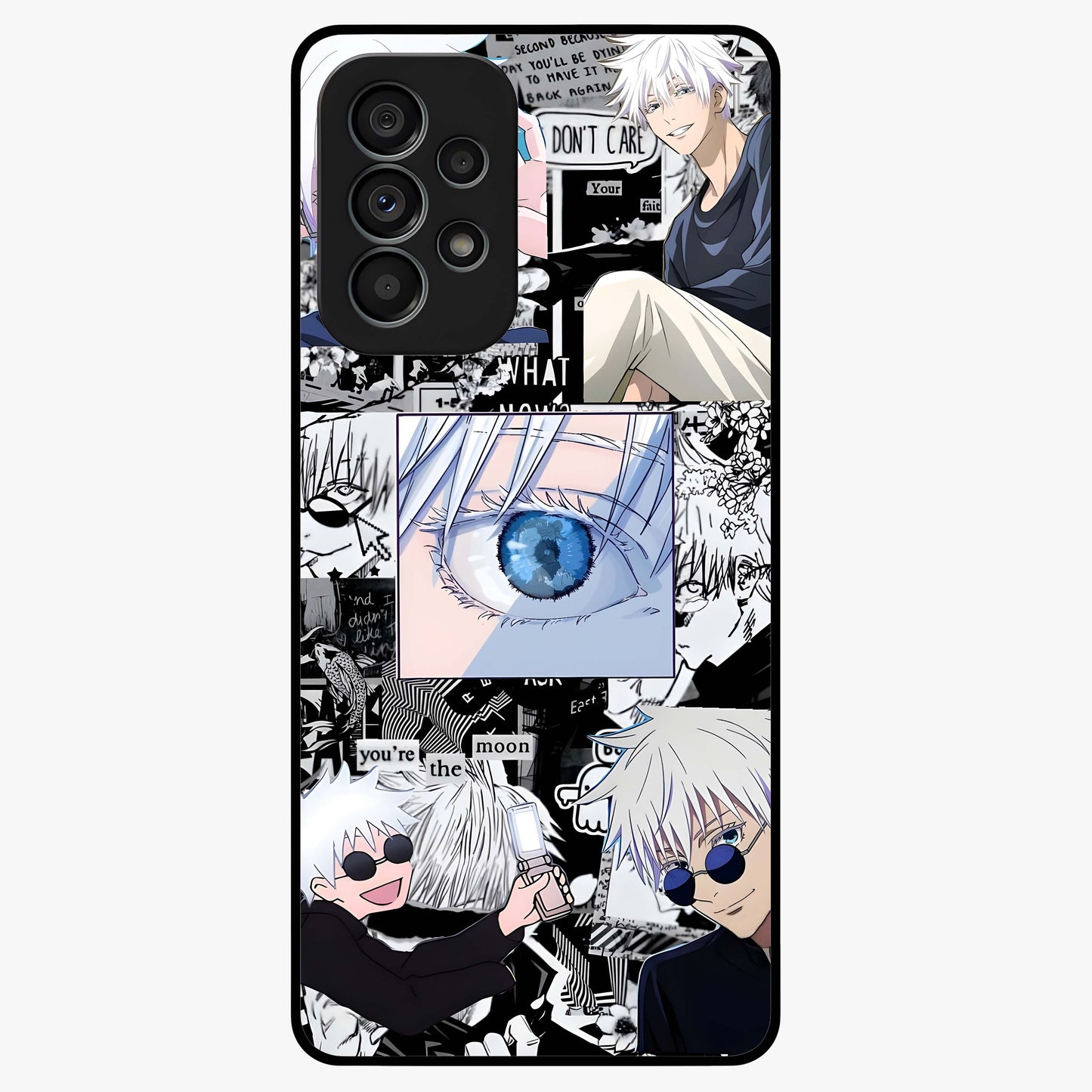 Infinity Sorcerer Chaos Glass Case showing flat back view with mystical sorcerer themed artwork and glossy glass finish.