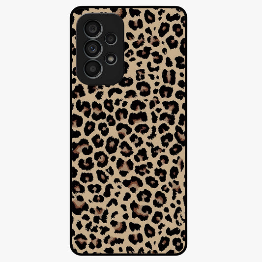 Savage Chic Pattern Glass Case showing flat back view with stylish patterned artwork and glossy glass finish.