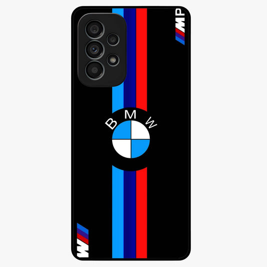 Turbo BMW Beast Glass Case showing flat back view with high performance sports car artwork and glossy glass finish.