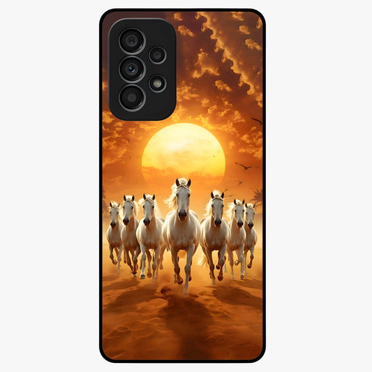 Wild Sunset Majesty Glass Case showing flat back view with majestic sunset landscape artwork and glossy glass finish.