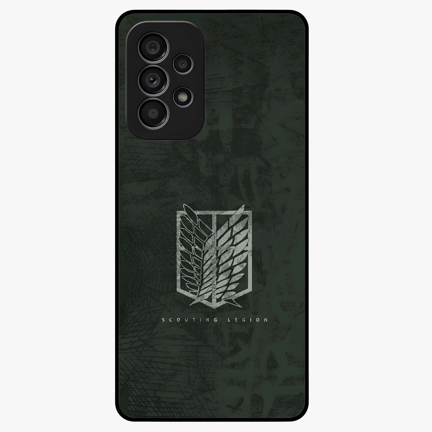 Wings Of Freedom Glass Case showing flat back view with symbolic wings artwork and glossy glass finish.