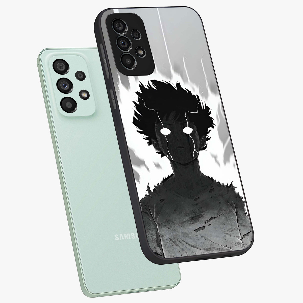 Awakened Inner Rage Glass Case displayed in angled mockup highlighting powerful graphic design and bold artistic theme.