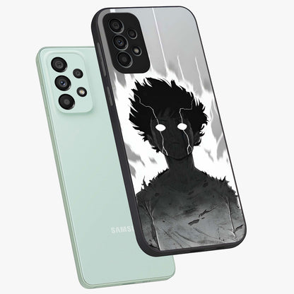 Awakened Inner Rage Glass Case displayed in angled mockup highlighting powerful graphic design and bold artistic theme.