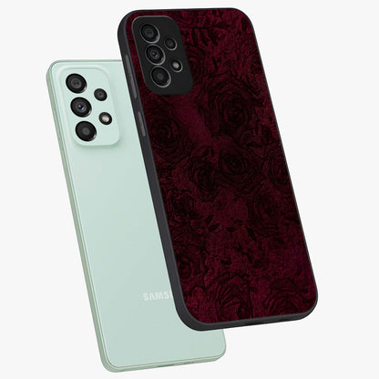 Crimson Fade Flow Glass Case displayed in angled mockup highlighting smooth gradient design with modern aesthetic style.