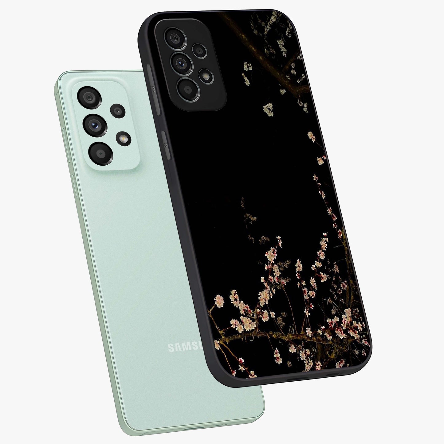 Petal Moon Light With Custom Name Glass Case displayed in angled mockup highlighting delicate petal design with custom name feature.