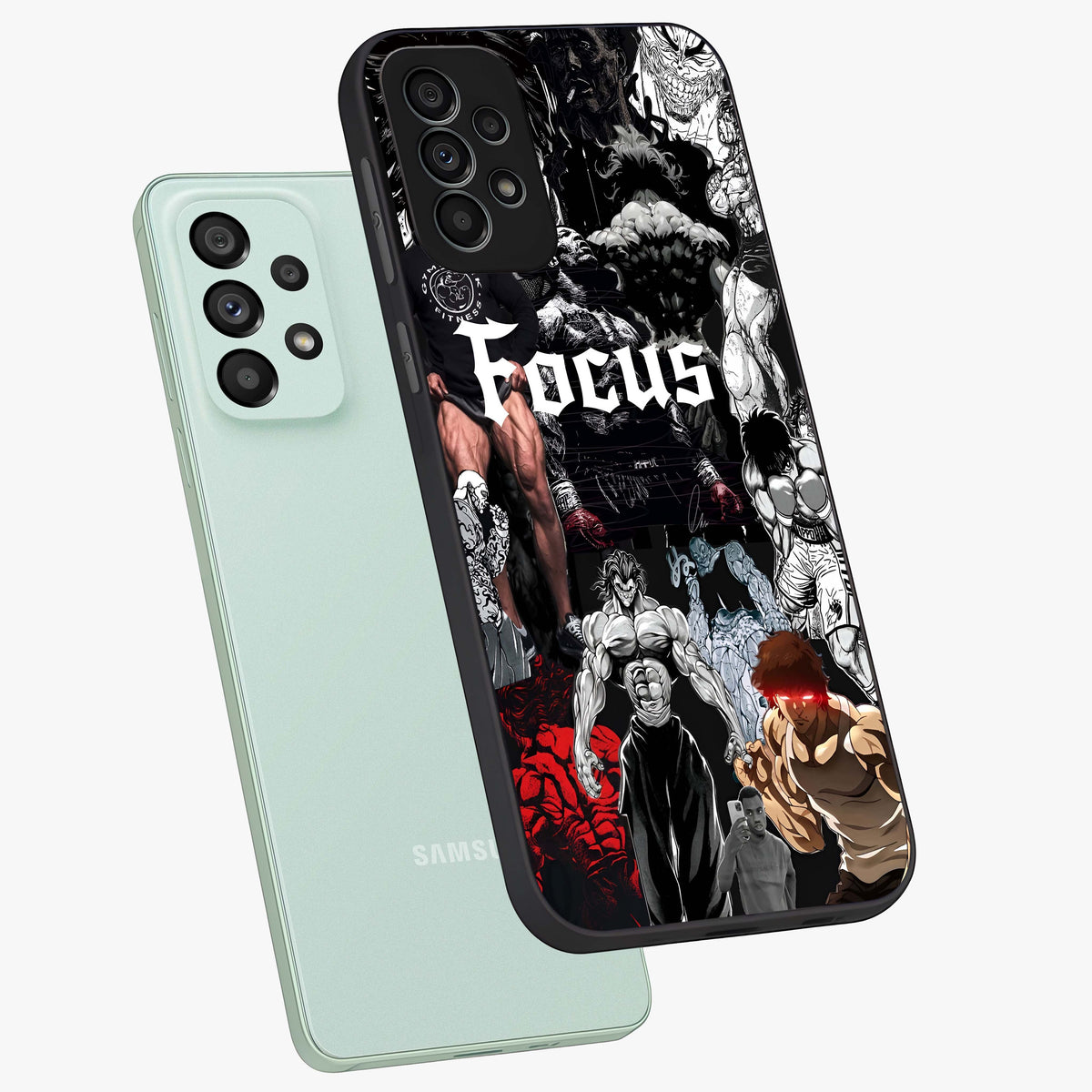 Relentless Power Focus Glass Case displayed in angled mockup highlighting bold statement design with modern aesthetic style.