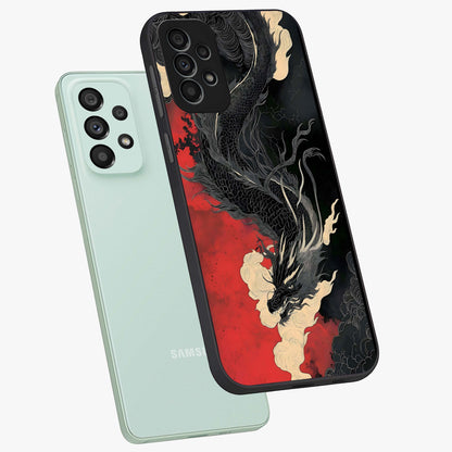 Shadow Dragon Fury Glass Case displayed in angled mockup highlighting powerful dragon illustration with dark fantasy aesthetic.