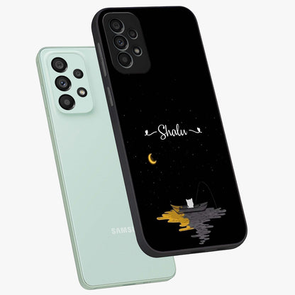 Silent Night Row Glass Case displayed in angled mockup highlighting peaceful evening design with dreamy night aesthetic.