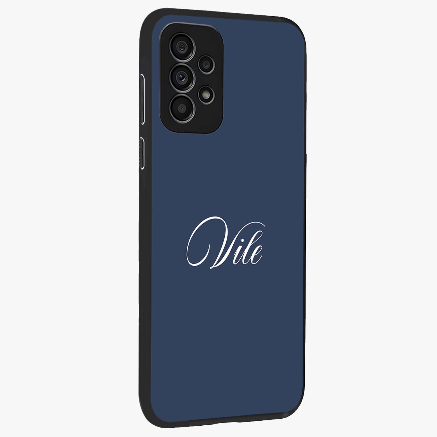 Blue Vintage Floral Pattern Glass Case displayed in angled mockup highlighting classic blue floral pattern and retro aesthetic design.