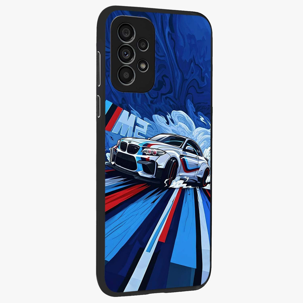 Drift Power Rush Glass Case upright view showcasing high speed racing artwork with bold automotive theme.