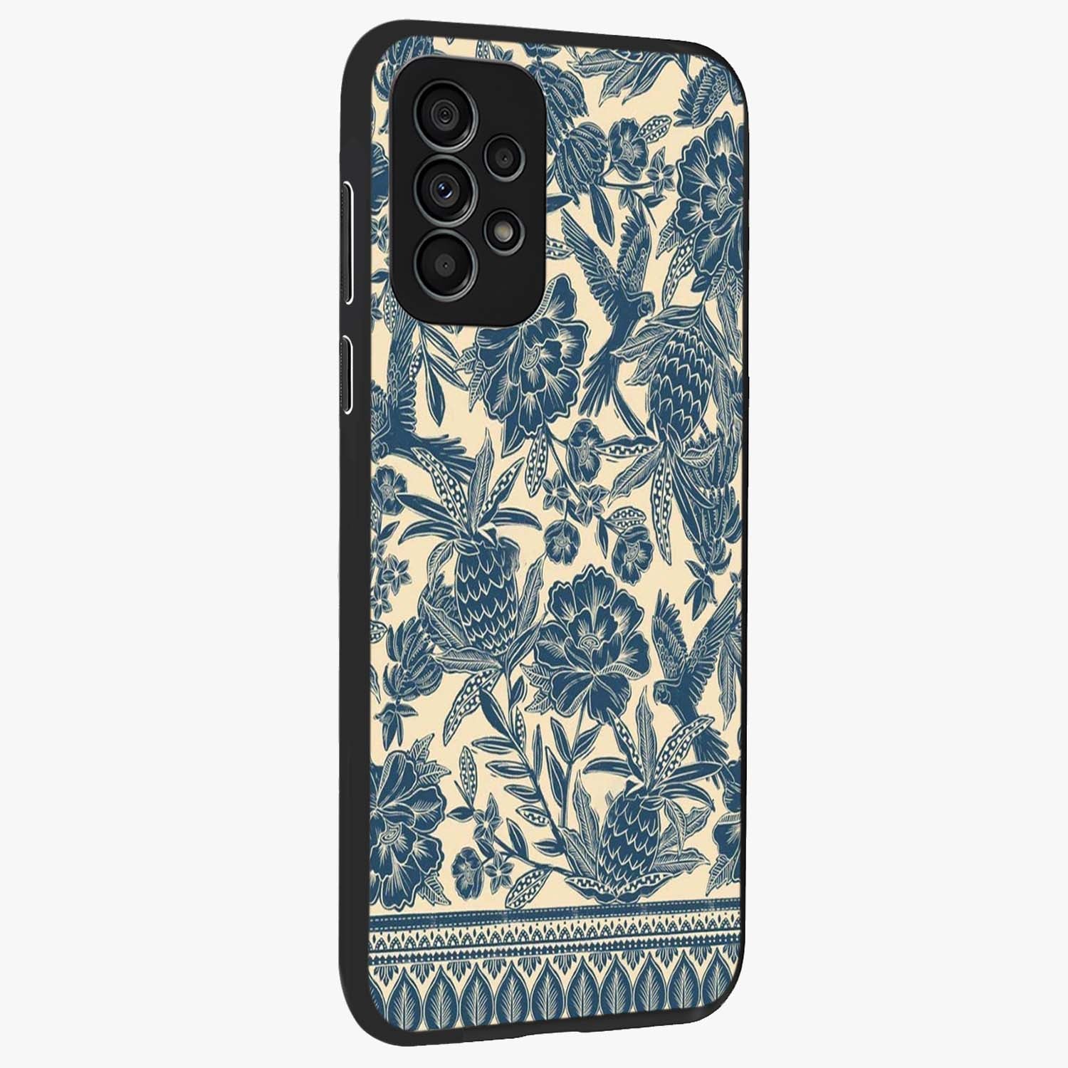 Heirloom Wild Bloom Glass Case upright view showcasing delicate wildflower artwork with timeless floral theme.