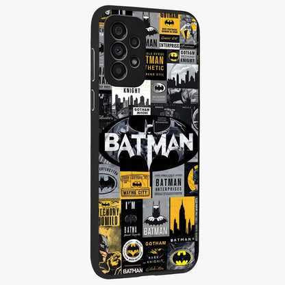 Knight Gotham Rise Glass Case upright view showcasing bold vigilante themed artwork with gothic city vibe.