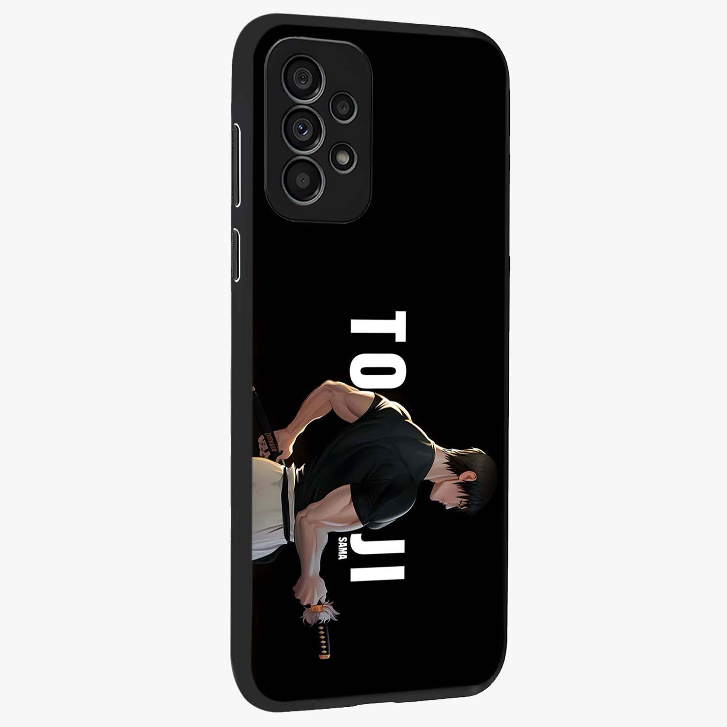 Midnight Blade Resolve Glass Case upright view showcasing intense warrior artwork with midnight battle theme.