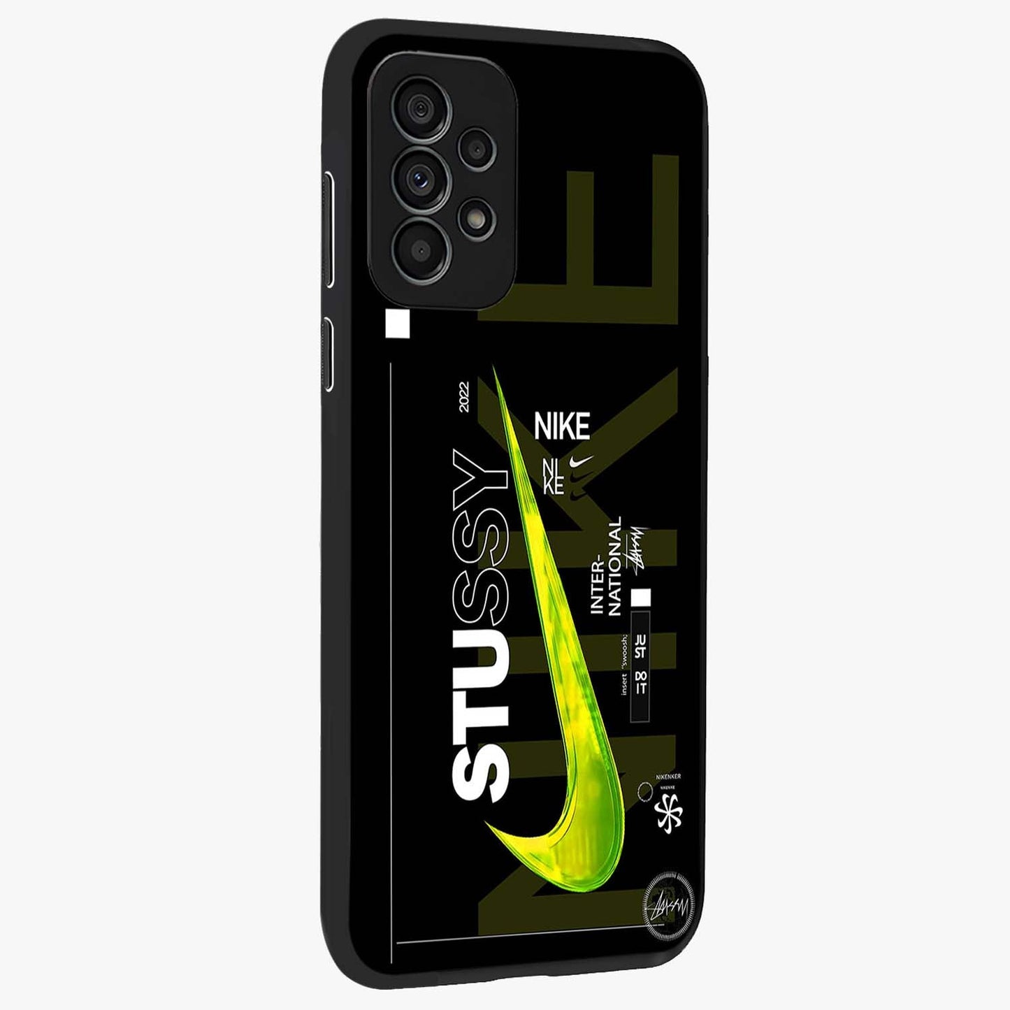 Neon Street Edition Glass Case upright view showcasing colorful neon artwork with modern street culture theme.