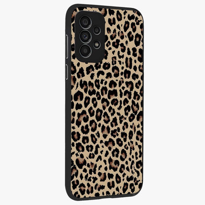 Savage Chic Pattern Glass Case upright view showcasing trendy decorative artwork with edgy fashion theme.