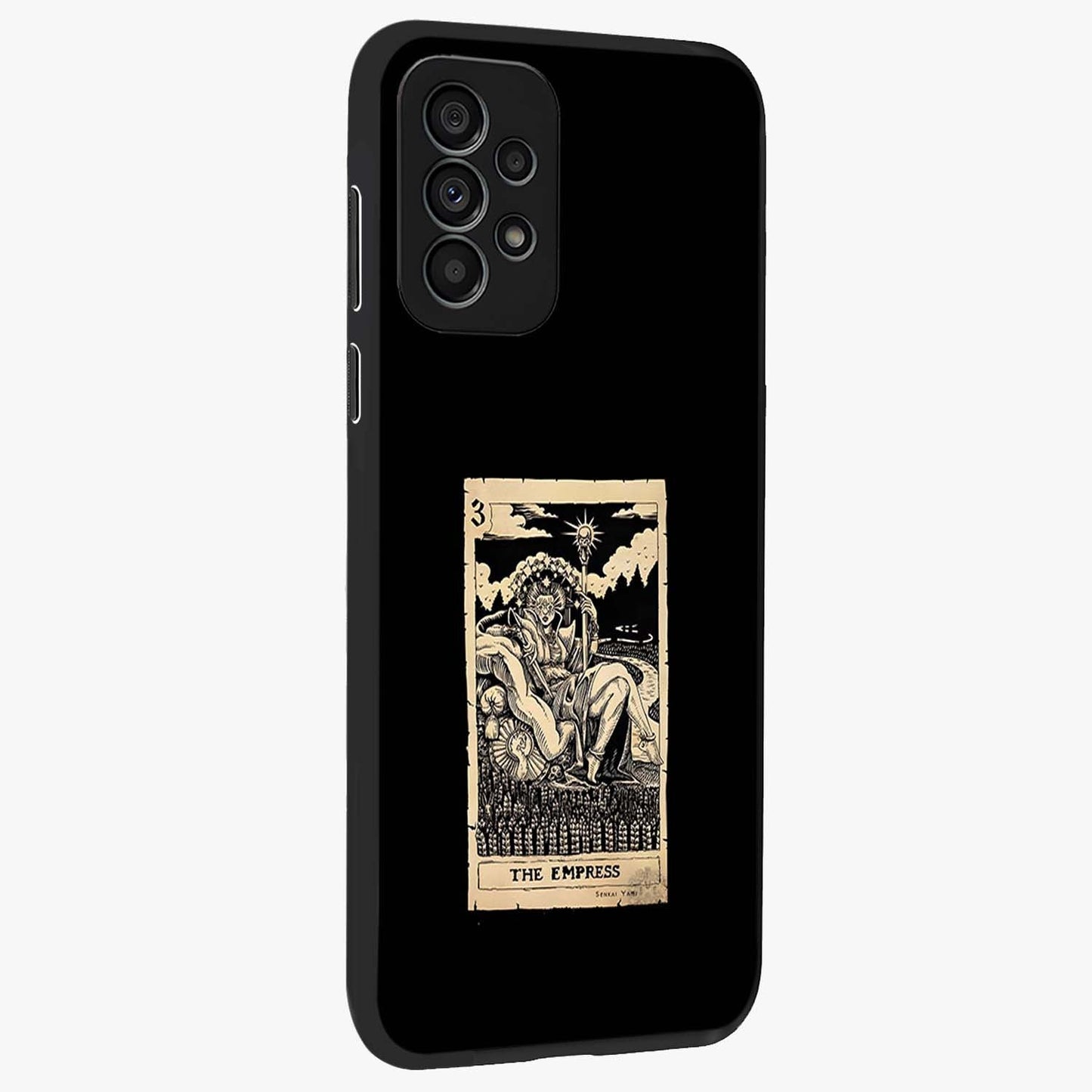 The Empress Glass Case upright view showcasing powerful empress themed artwork with luxurious artistic theme.