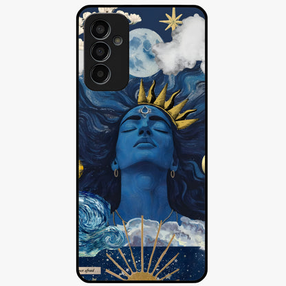 Aesthetic Lord Shiva Glass Case showing flat back view with divine Shiva artwork and glossy glass finish.