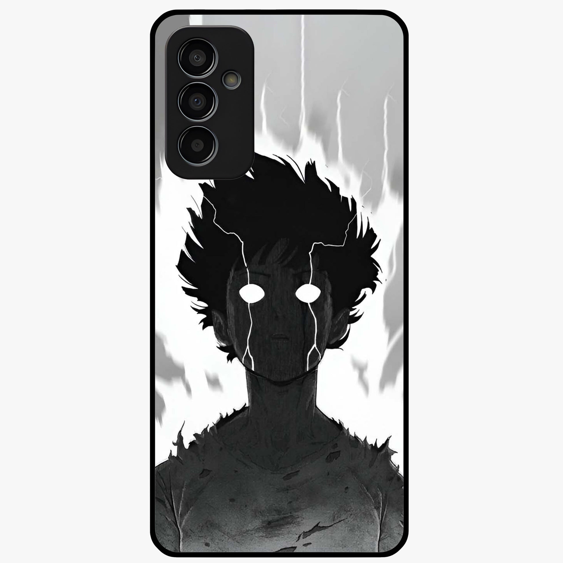 Awakened Inner Rage Glass Case showing flat back view with intense artistic artwork and glossy glass finish.