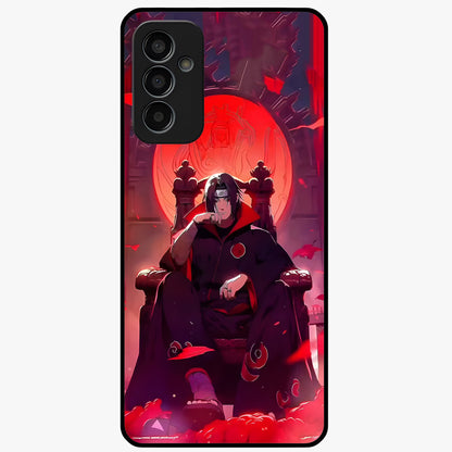 Blood Moon Sovereign Glass Case showing flat back view with mystical blood moon artwork and glossy glass finish.