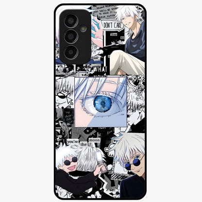 Infinity Sorcerer Chaos Glass Case showing flat back view with mystical sorcerer themed artwork and glossy glass finish.