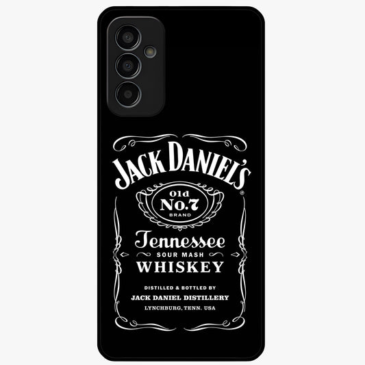 Vintage Whiskey Heritage Glass Case showing flat back view with classic whiskey inspired artwork and glossy glass finish.