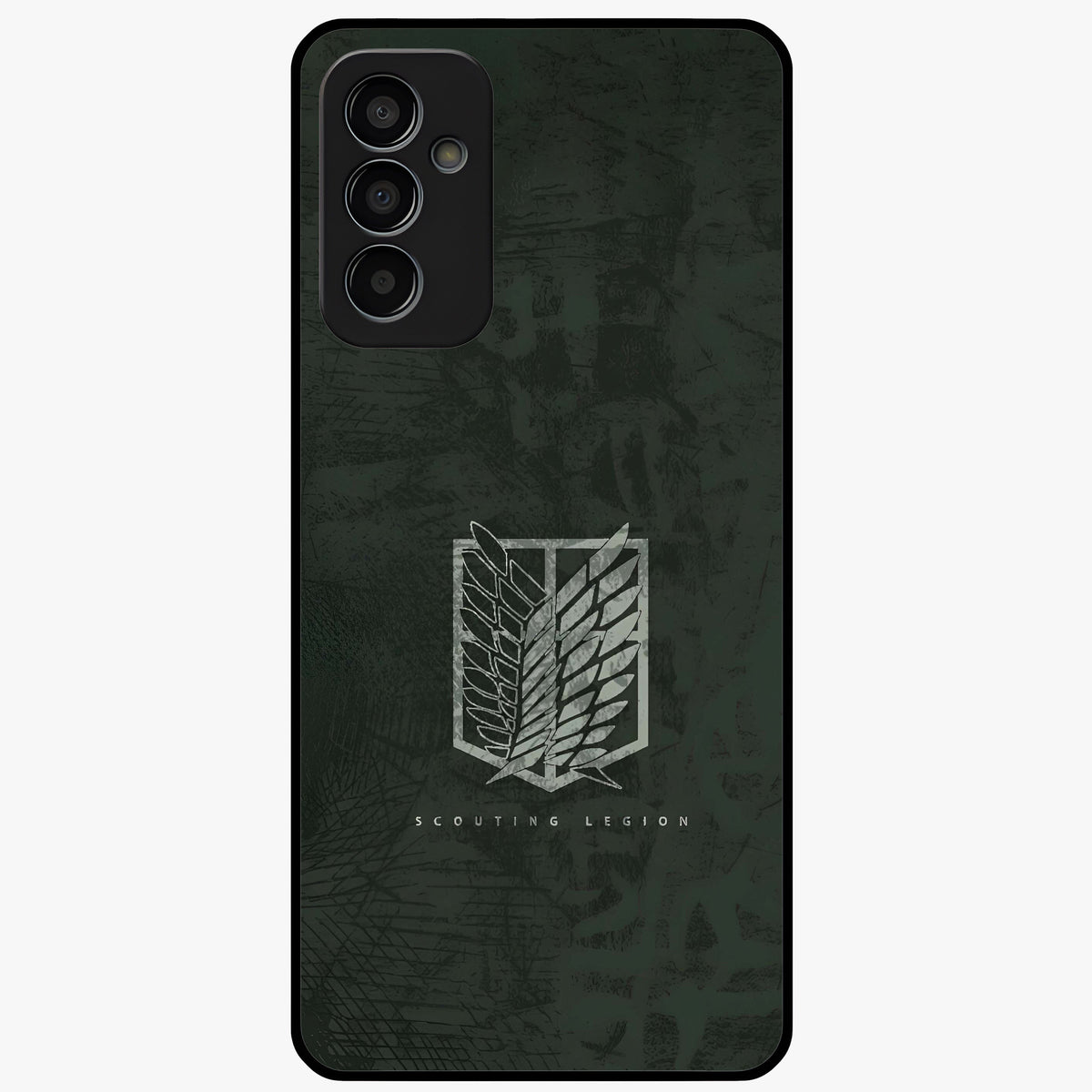 Wings Of Freedom Glass Case showing flat back view with symbolic wings artwork and glossy glass finish.