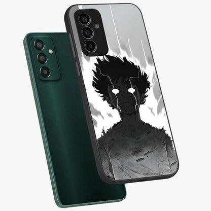 Awakened Inner Rage Glass Case displayed in angled mockup highlighting powerful graphic design and bold artistic theme.