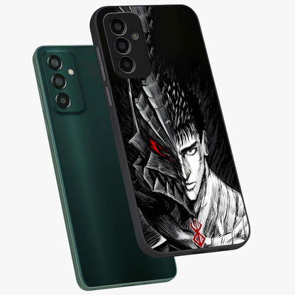 Berserker Blood Oath Glass Case displayed in angled mockup highlighting dark fantasy graphic design and powerful theme.