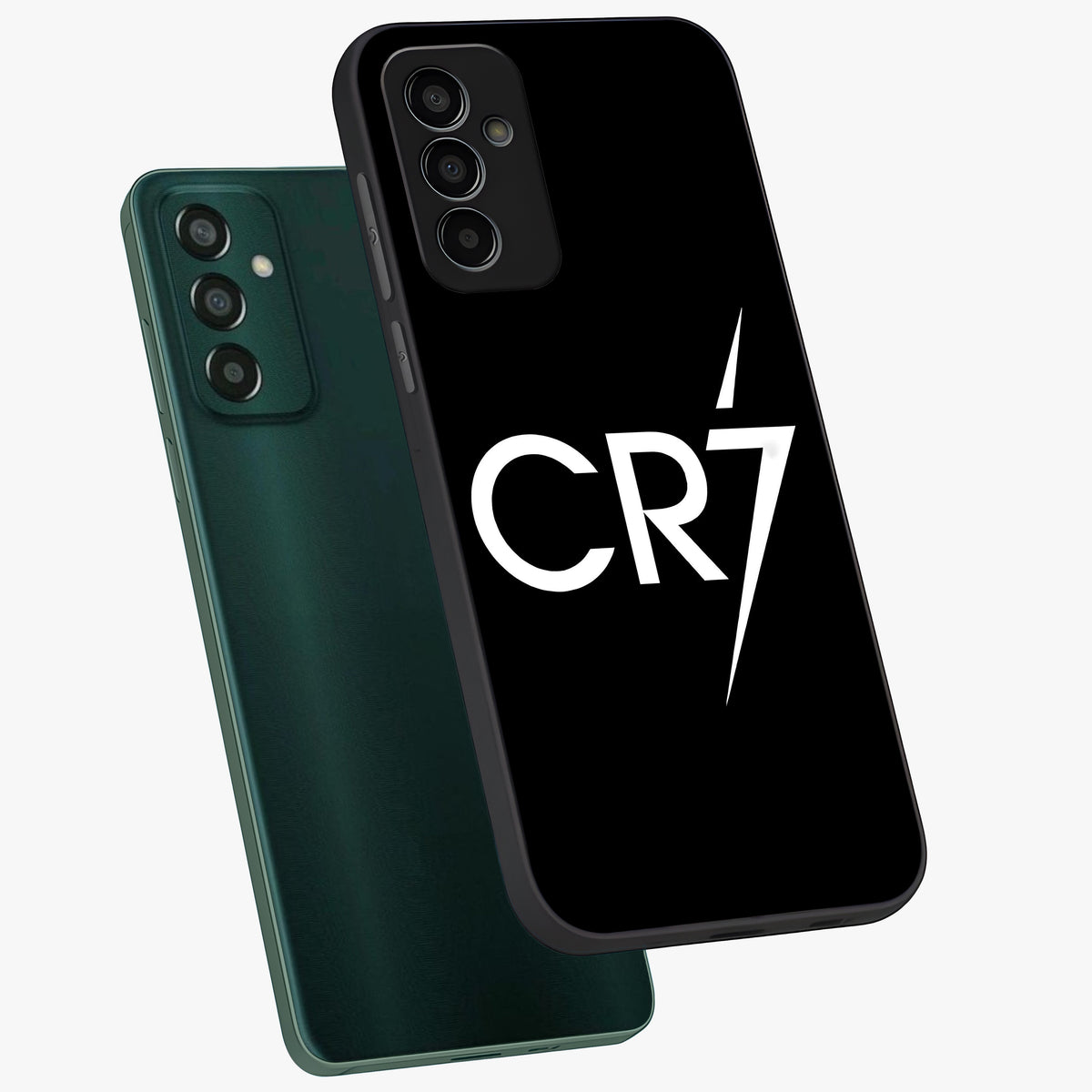 Cr7 Elite Strike Glass Case displayed in angled mockup highlighting powerful sports graphic with bold athletic theme.