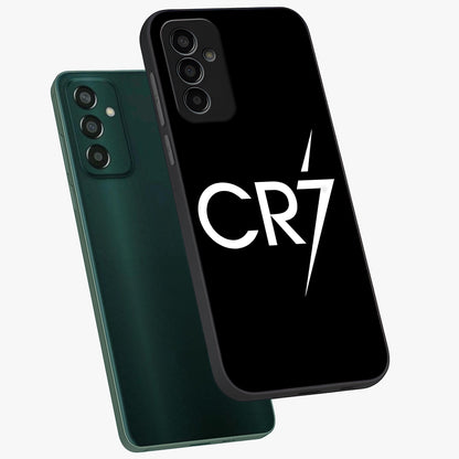 Cr7 Elite Strike Glass Case displayed in angled mockup highlighting powerful sports graphic with bold athletic theme.