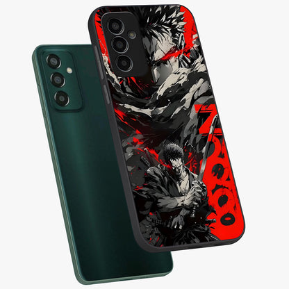 Demon Sword Resolve Glass Case displayed in angled mockup highlighting powerful demon sword illustration with dark fantasy aesthetic.