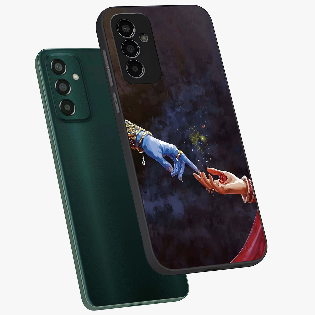 Divine Touch Eternal Glass Case displayed in angled mockup highlighting elegant divine inspired design with calm aesthetic style.