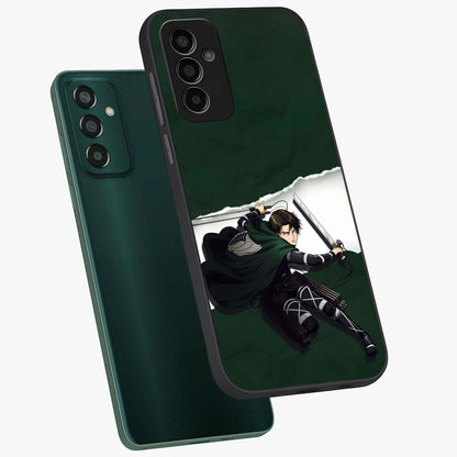 Emerald War Vanguard Glass Case displayed in angled mockup highlighting intense battle inspired design with emerald tone aesthetic.