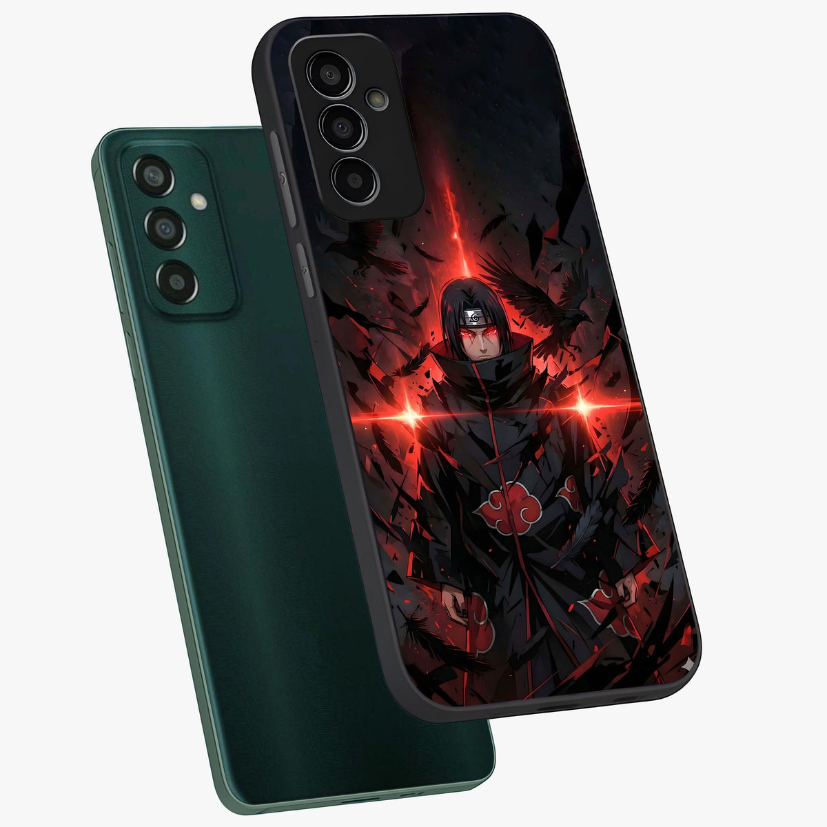 Focused Blade Discipline Glass Case displayed in angled mockup highlighting clean minimal text artwork with modern aesthetic style.