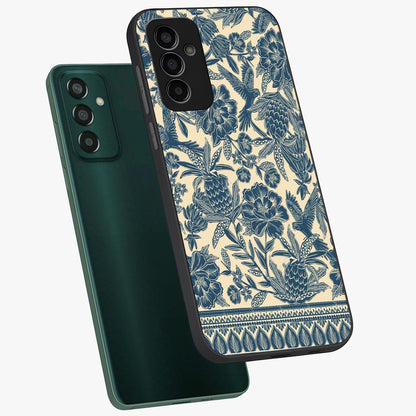 Heirloom Wild Bloom Glass Case displayed in angled mockup highlighting botanical bloom design with classic aesthetic style.