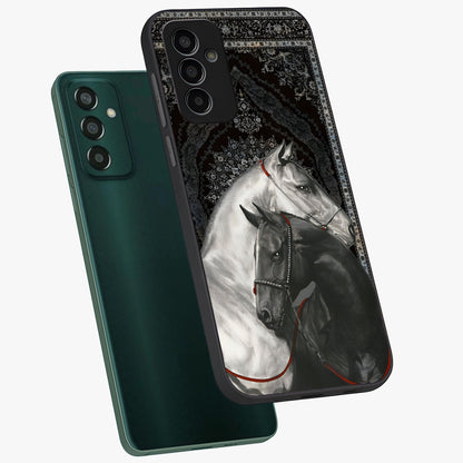 Majestic Ride Legacy Glass Case displayed in angled mockup highlighting sleek vehicle design with bold racing aesthetic.