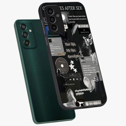 Midnight Love Echo Glass Case displayed in angled mockup highlighting elegant love inspired design with deep aesthetic style.