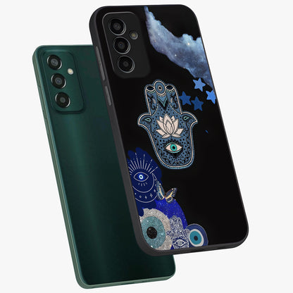 Mystic Hand Aura Glass Case displayed in angled mockup highlighting magical aura design with spiritual aesthetic style.