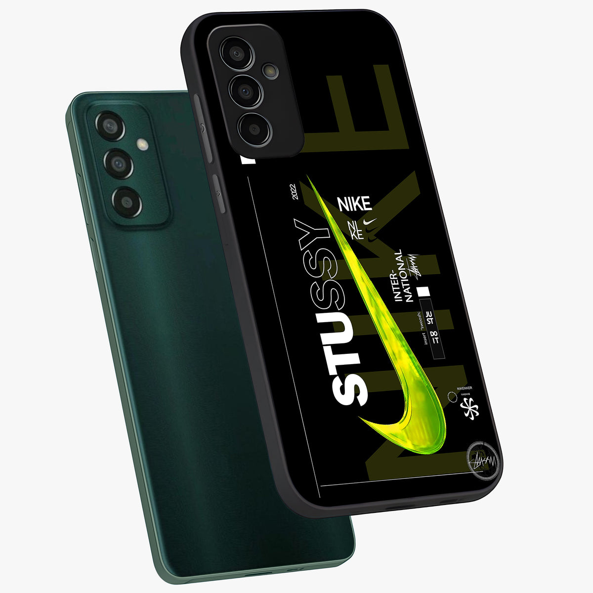 Neon Street Edition Glass Case displayed in angled mockup highlighting vibrant urban design with bold street aesthetic.
