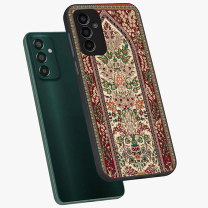 Persian Inspired Glass Case displayed in angled mockup highlighting intricate traditional design with elegant cultural aesthetic.