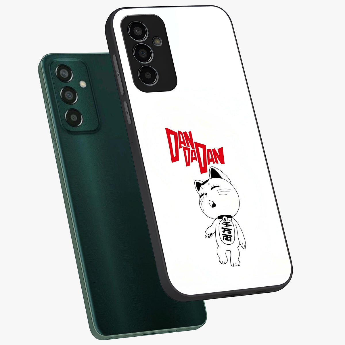 Playful Spirit Charm Glass Case displayed in angled mockup highlighting lively decorative design with playful aesthetic style.