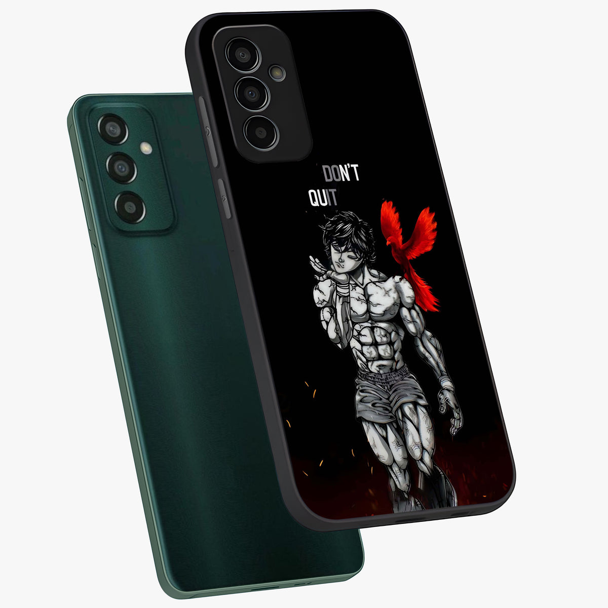 Rise Beyond Limits Glass Case displayed in angled mockup highlighting inspiring message design with modern aesthetic style.