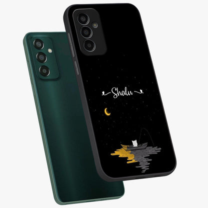 Silent Night Row Glass Case displayed in angled mockup highlighting peaceful evening design with dreamy night aesthetic.